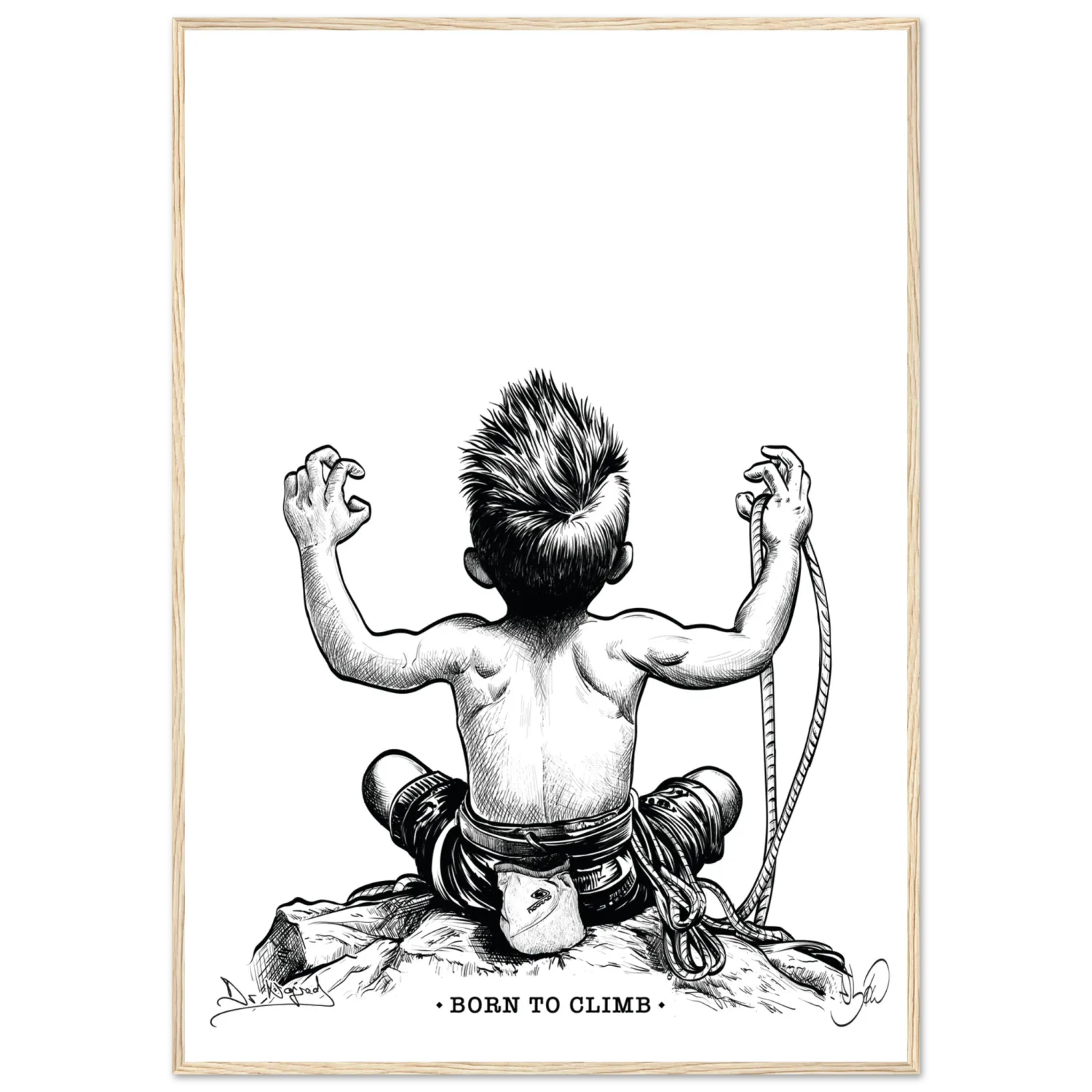 Nograd Born To Climb affiche encadrée papier mat