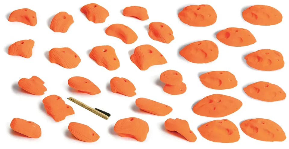 Pyramide prises d’escalade vertical oranges lot 30 niveau 5b