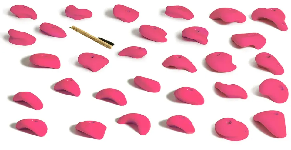 PYRAMIDE Lot 30 prises escalade roses vertical niveau 4c