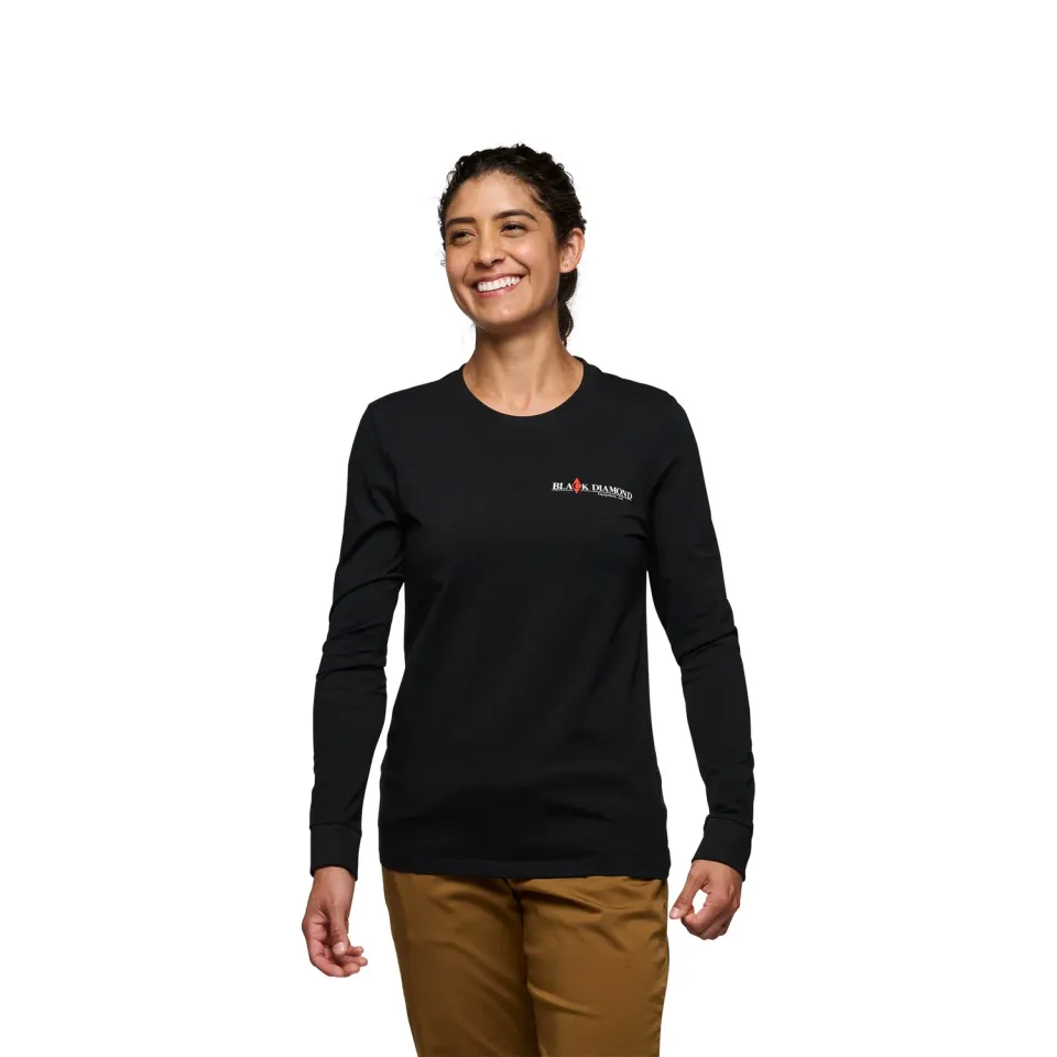 Black Diamond Heritage Wordmark Long Sleeve Tee t-shirt femme