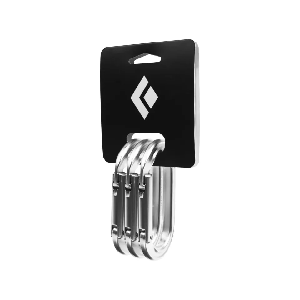 Black Diamond Oval Keylock mousqueton ovale lot de 3 symétrique