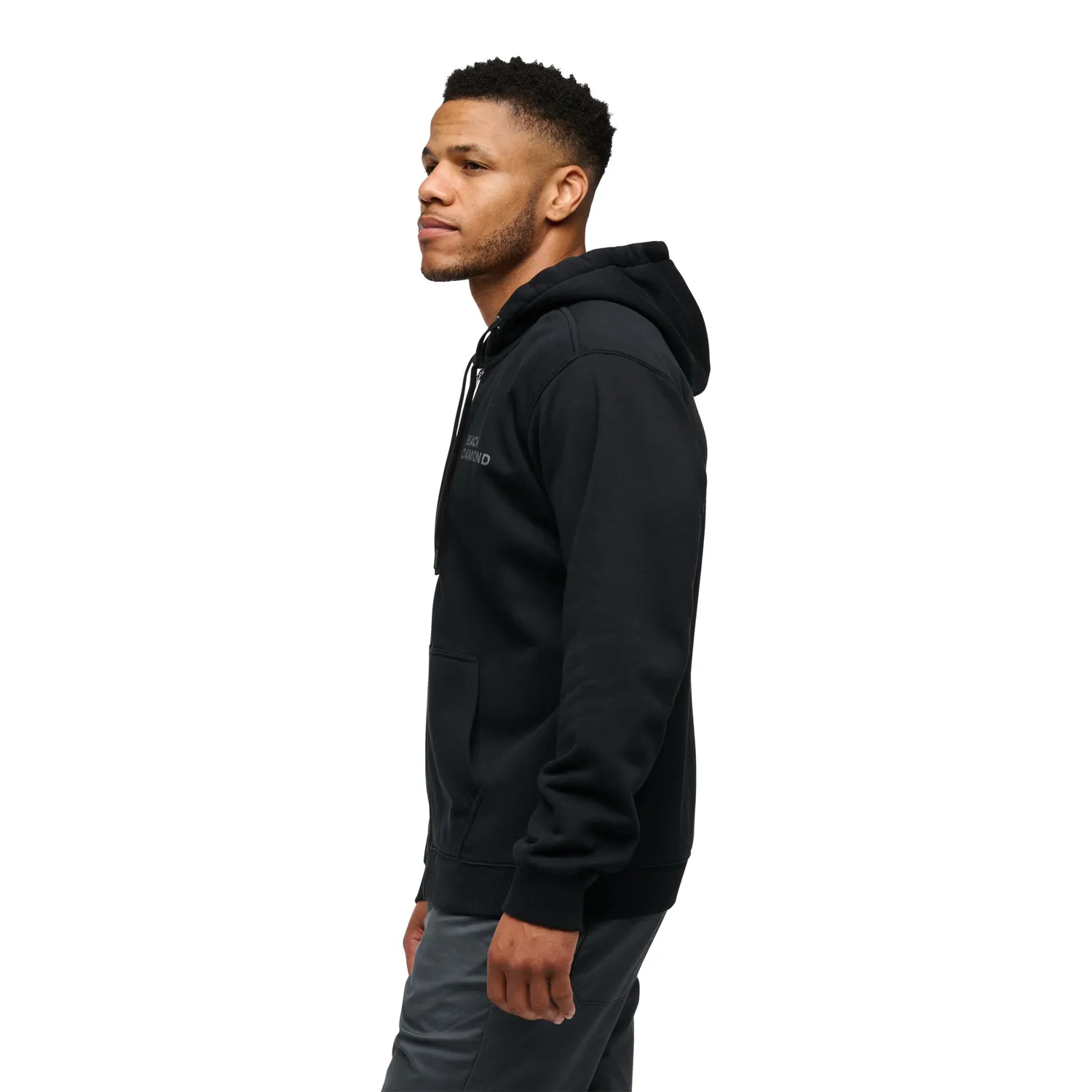 Black Diamond Mini Stacked Full Zip Hoody Sweat homme coton