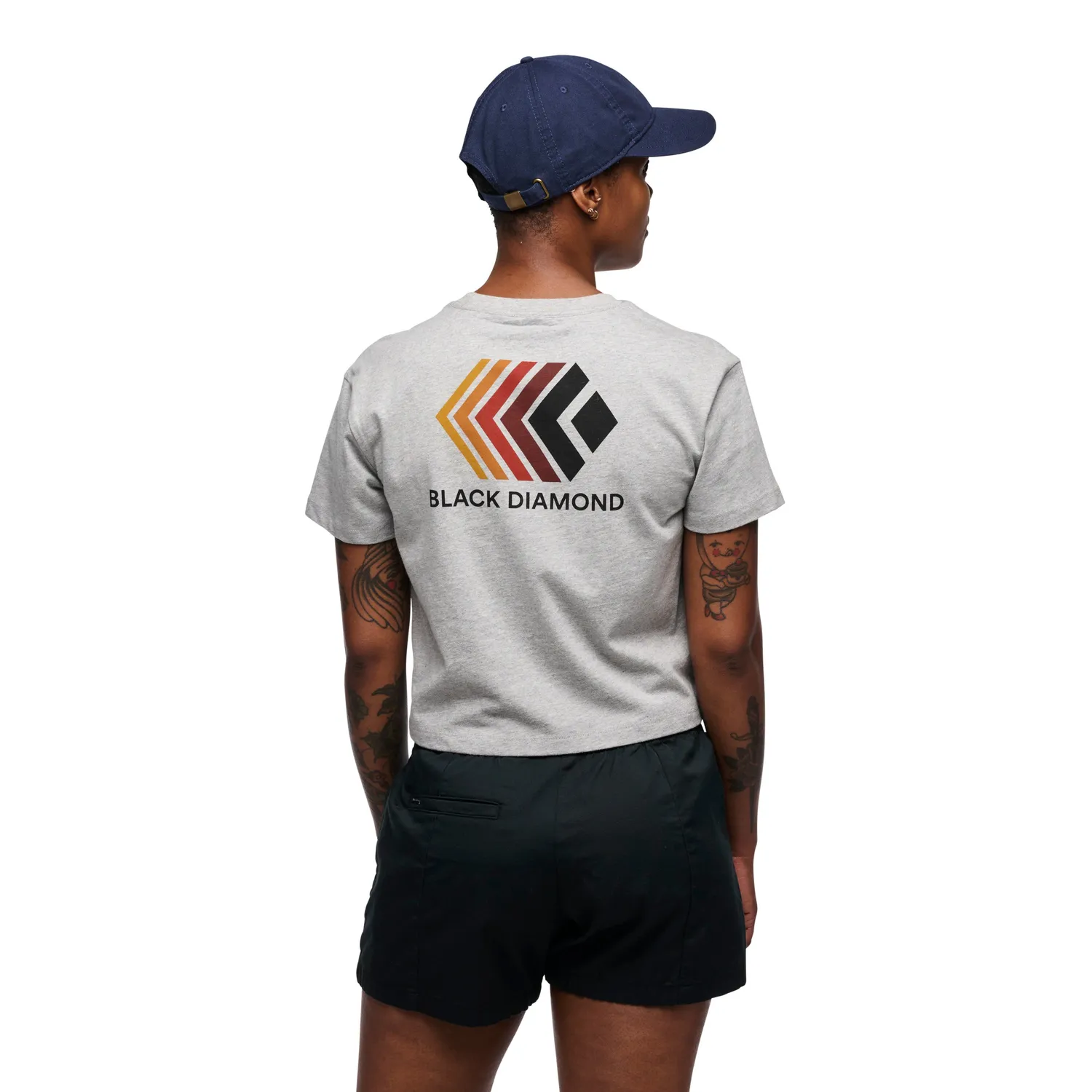 Black Diamond Faded Crop T-shirt femme