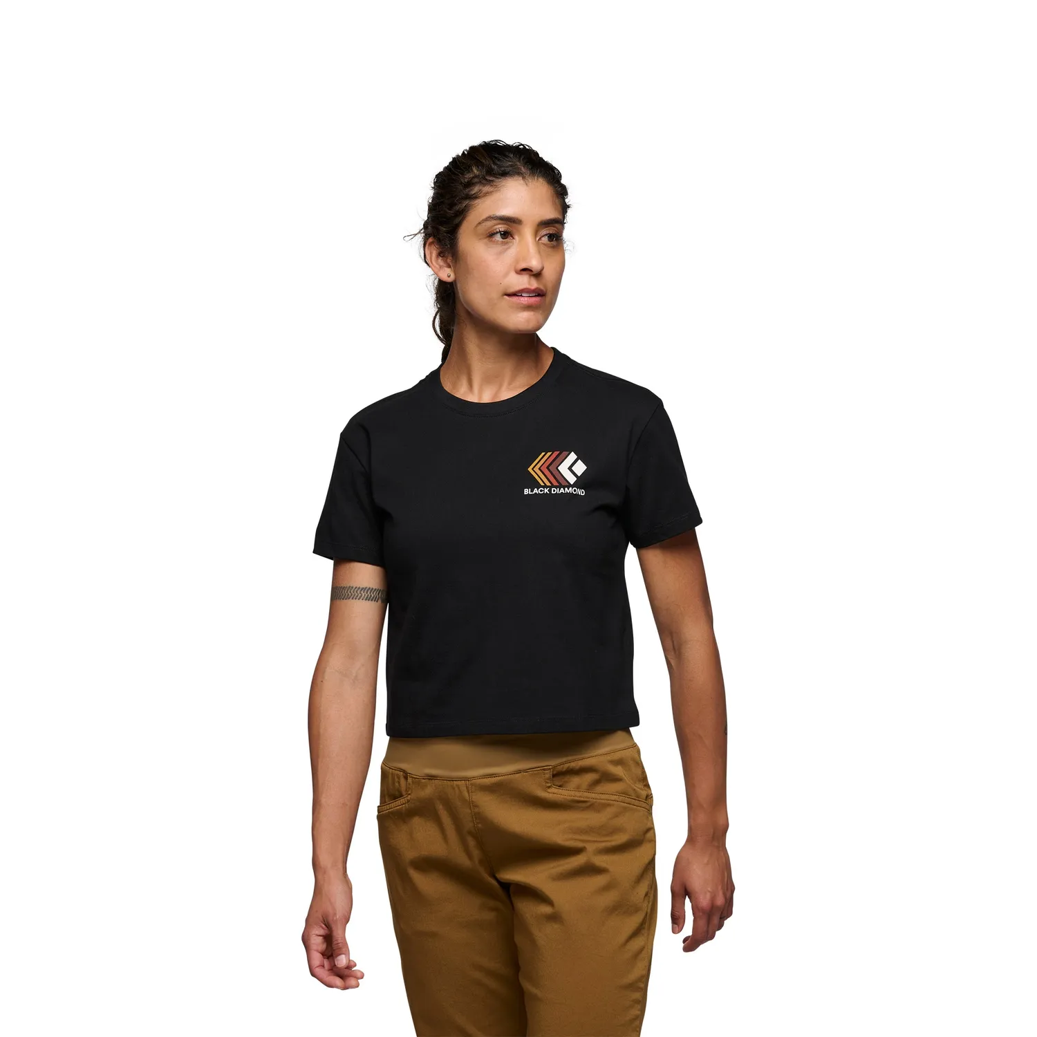 Black Diamond Faded Crop T-shirt femme