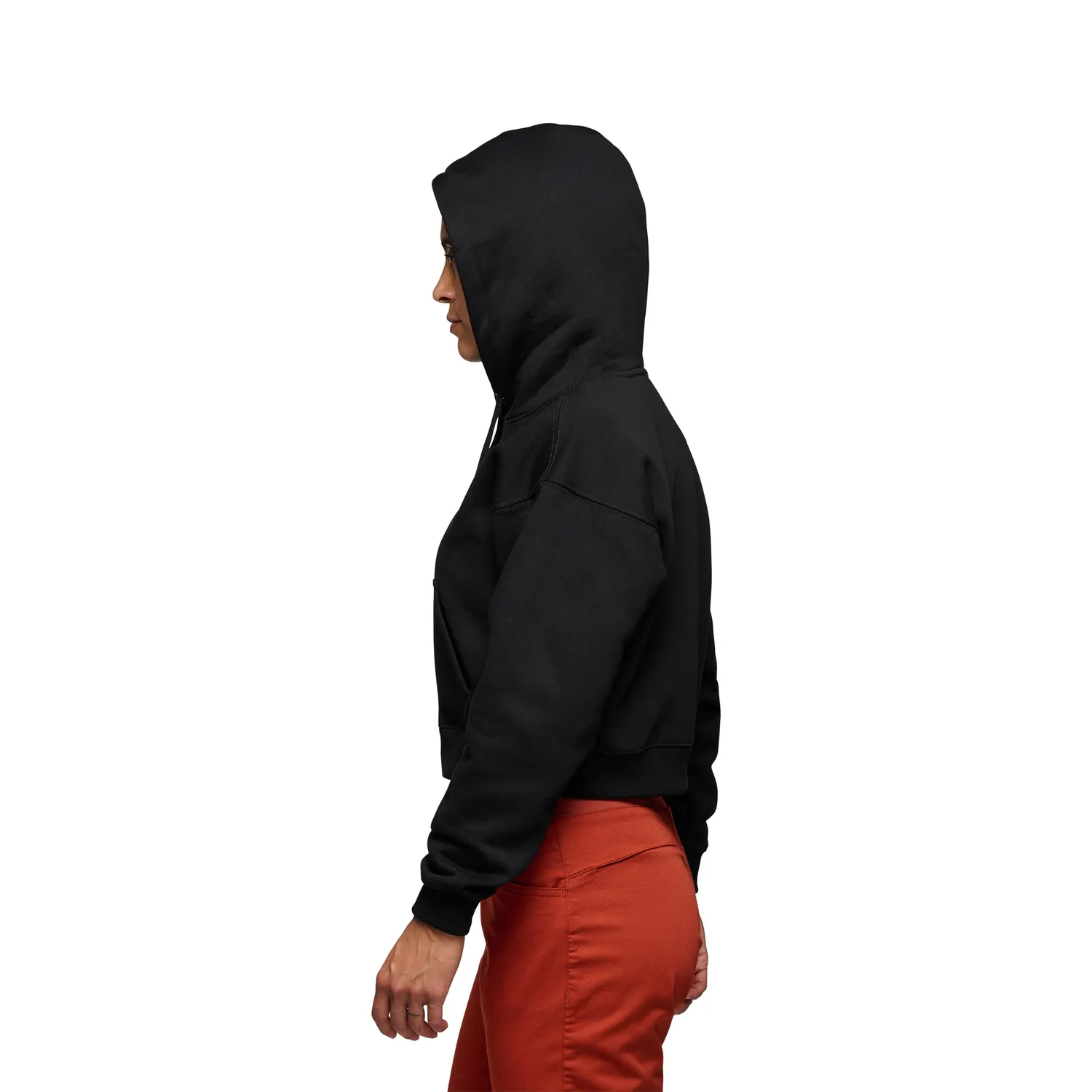 Black Diamond Crop Pullover Hoody sweat femme coton