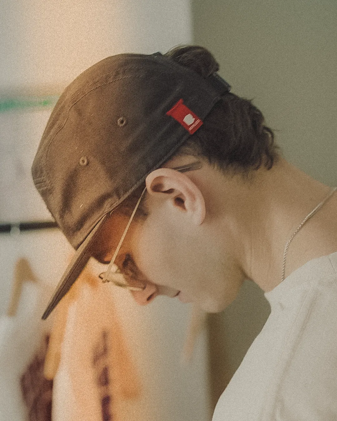 Ropeless Stone washed black camper cap casquette coton