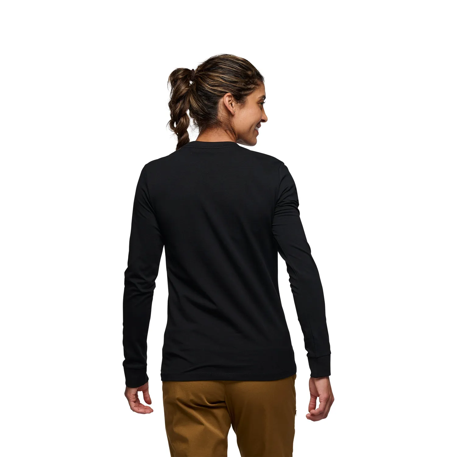 Black Diamond Heritage Wordmark Long Sleeve Tee t-shirt femme