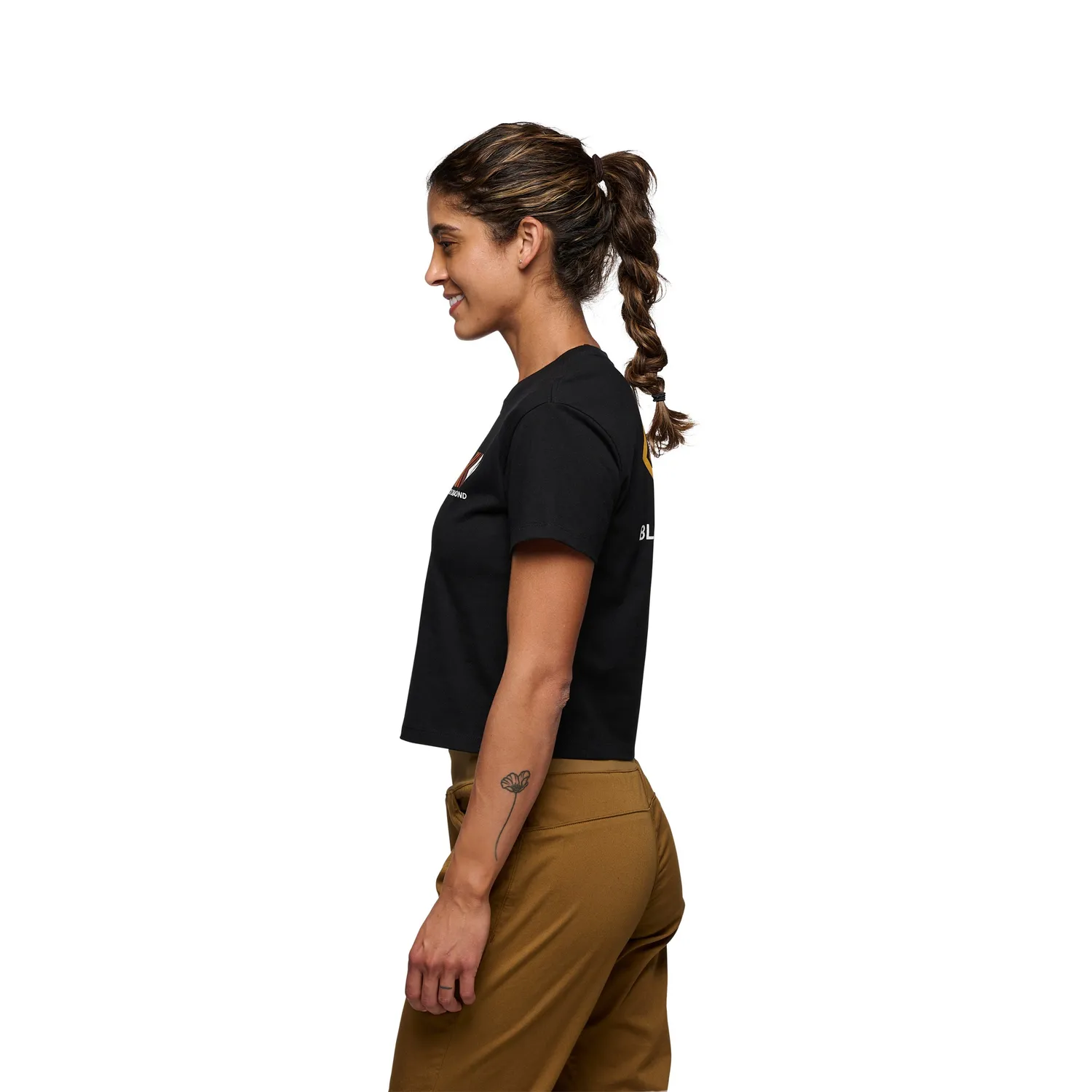 Black Diamond Faded Crop T-shirt femme