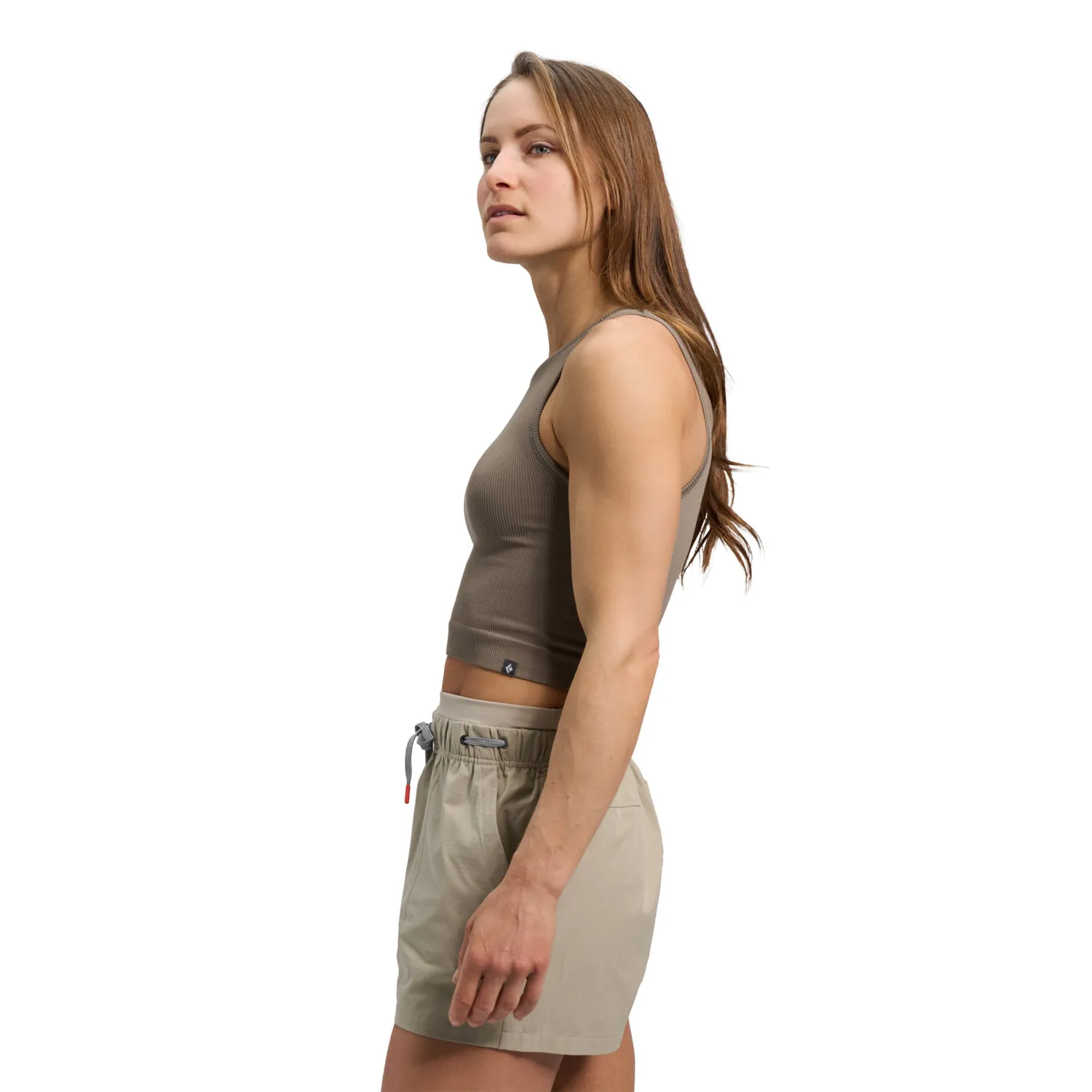 Black Diamond Seamless Rib Tank débardeur femme cropped stretch