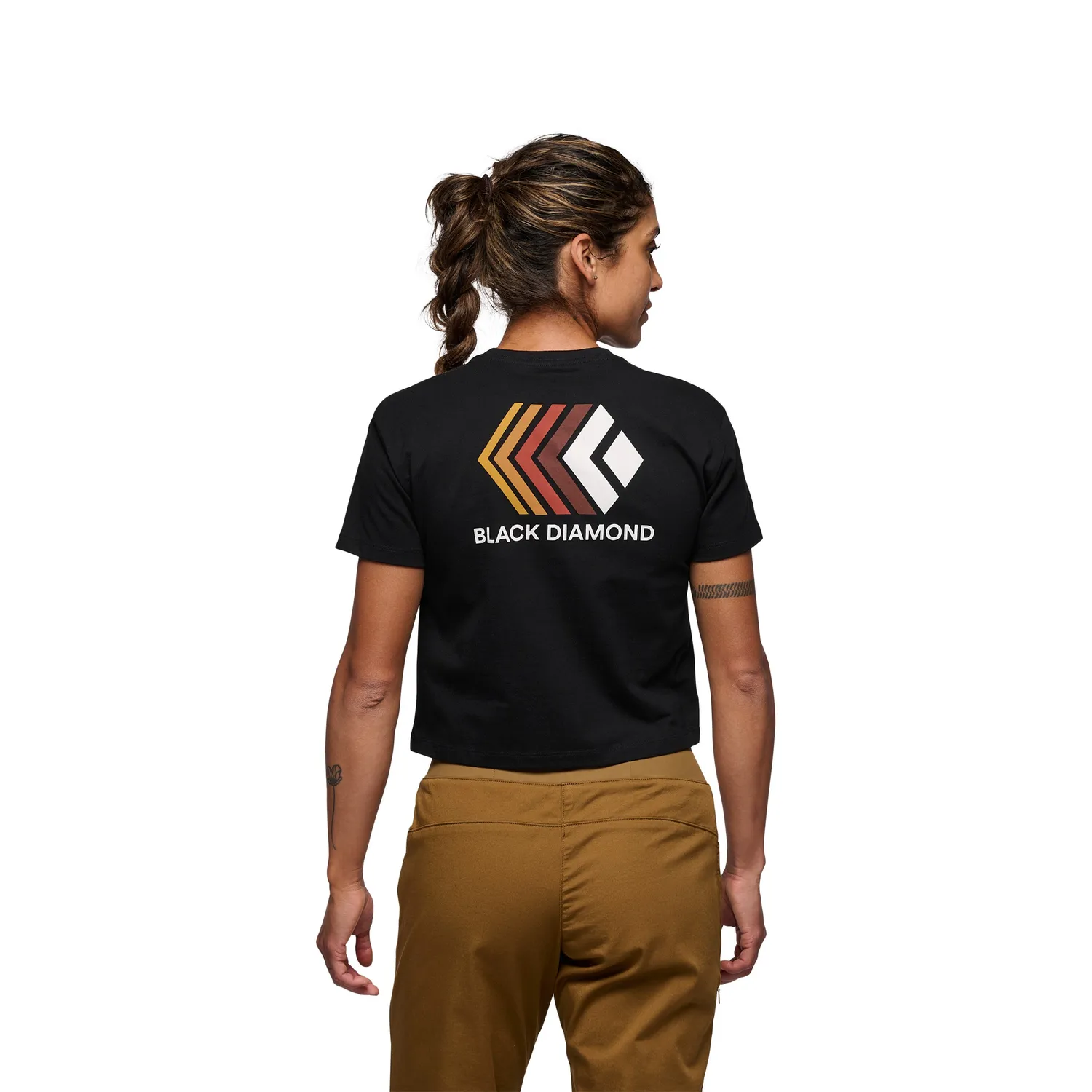 Black Diamond Faded Crop T-shirt femme