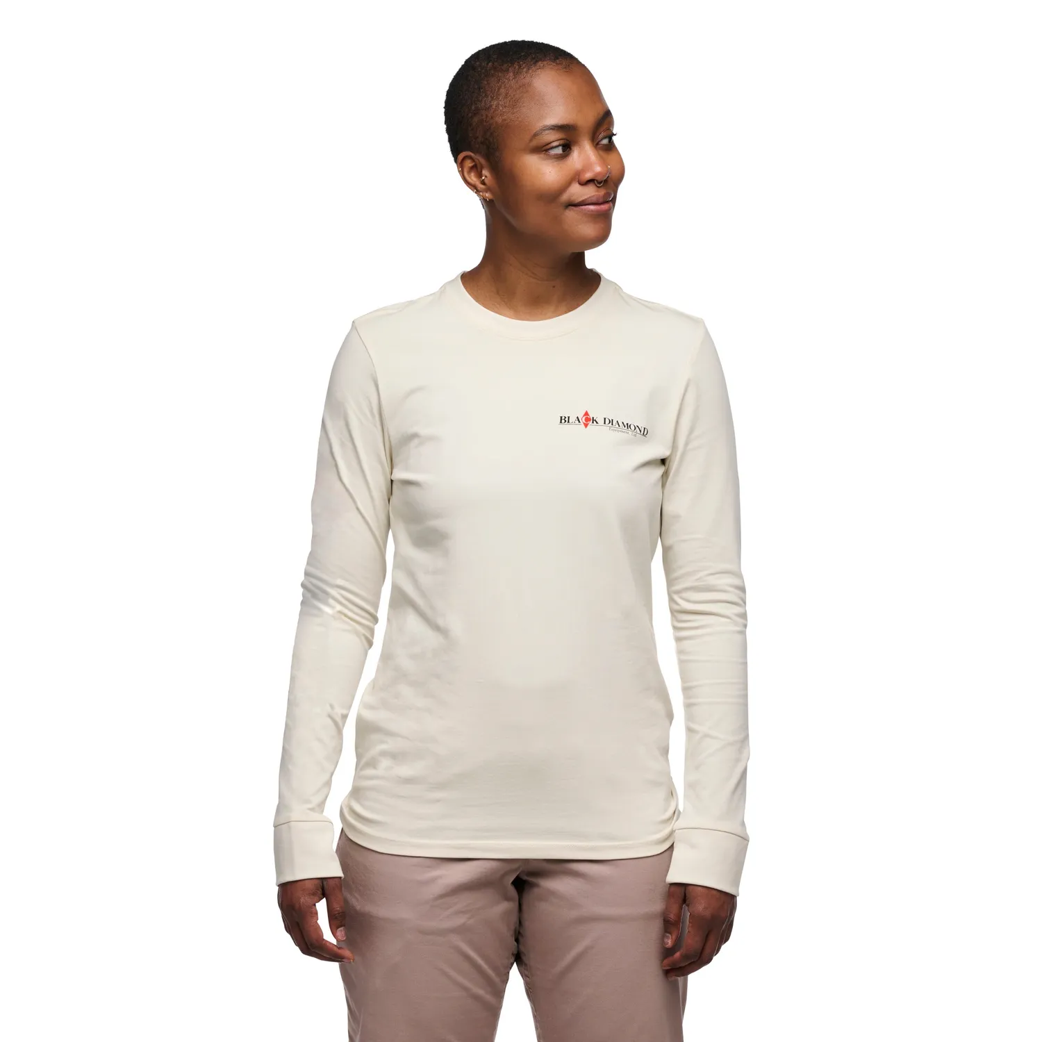 Black Diamond Heritage Wordmark Long Sleeve Tee t-shirt femme