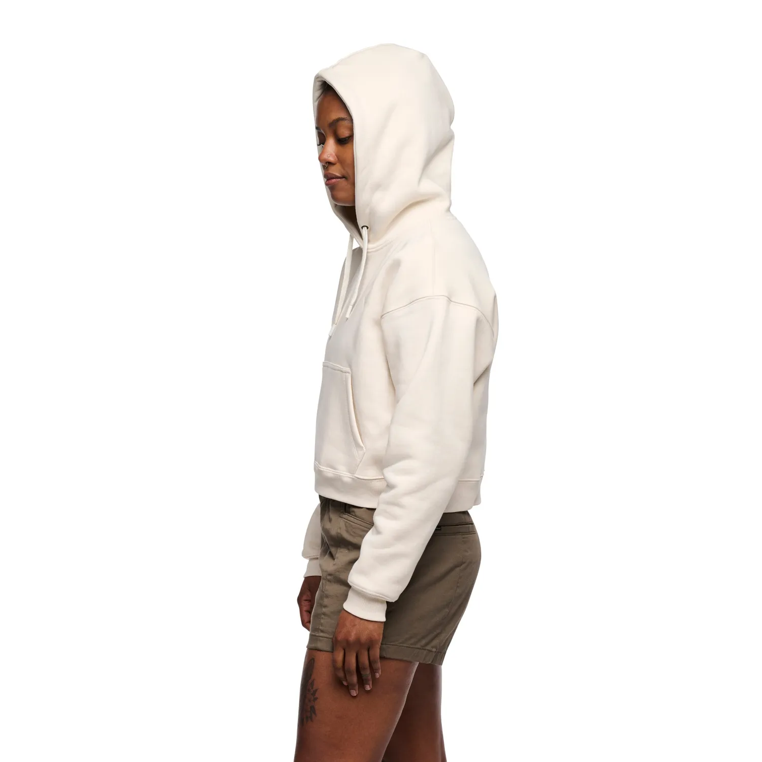 Black Diamond Crop Pullover Hoody sweat femme coton