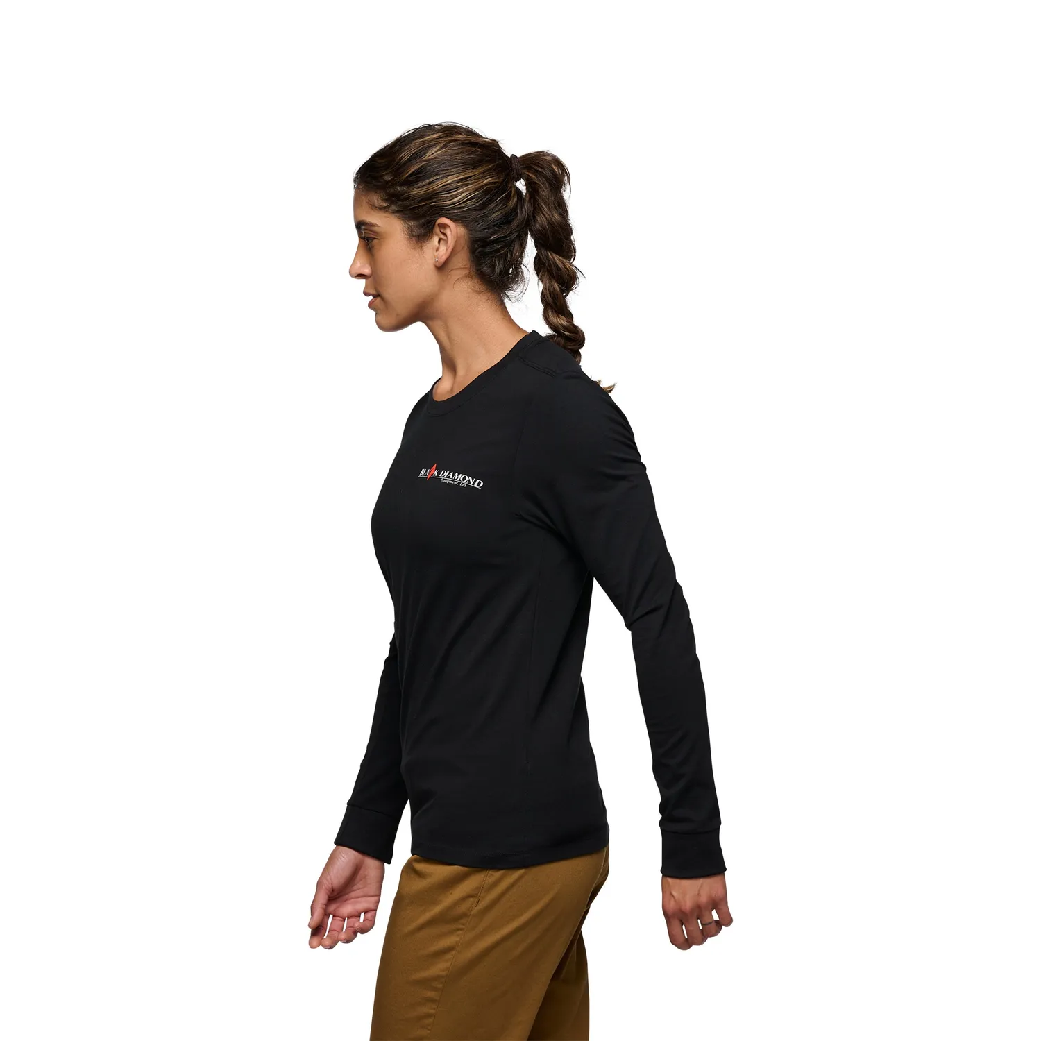Black Diamond Heritage Wordmark Long Sleeve Tee t-shirt femme