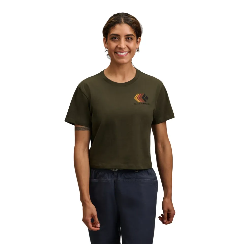 Black Diamond Faded Crop T-shirt femme