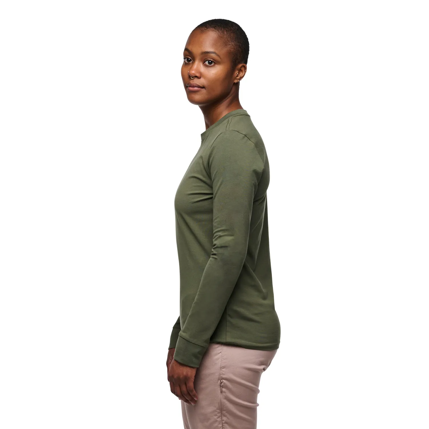 Black Diamond Heritage Wordmark Long Sleeve Tee t-shirt femme